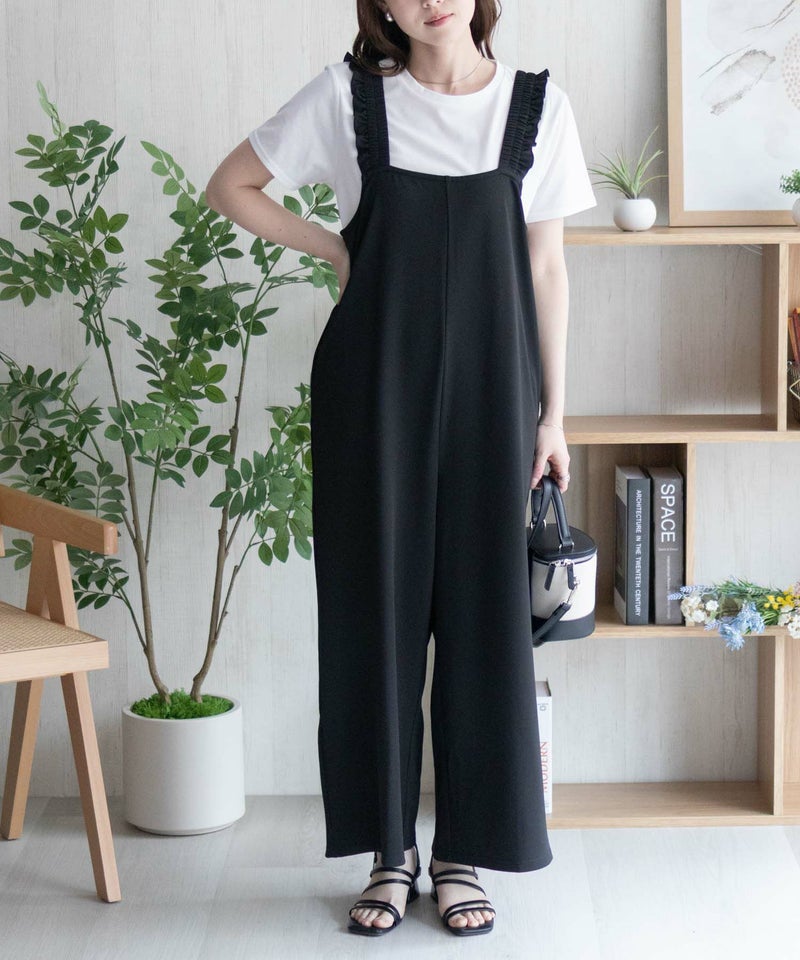 nAvy ポリツイルサロペットアンサンブル レディース商品画像-9