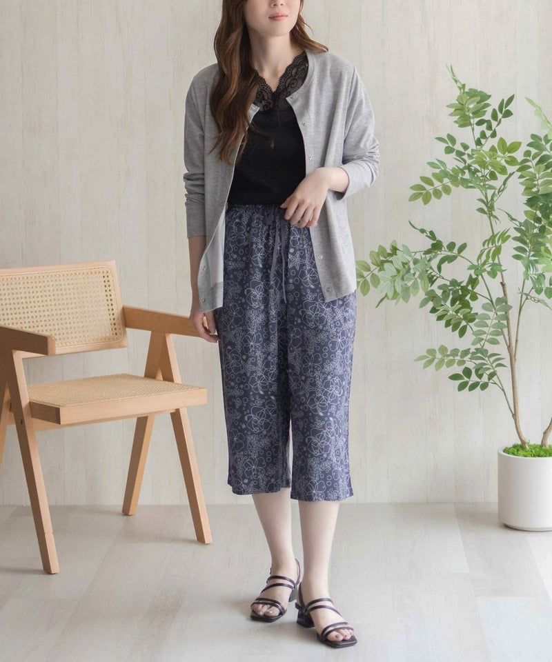 nAvy SARARI レーヨンステテコ フラワー柄 レディース商品画像-10