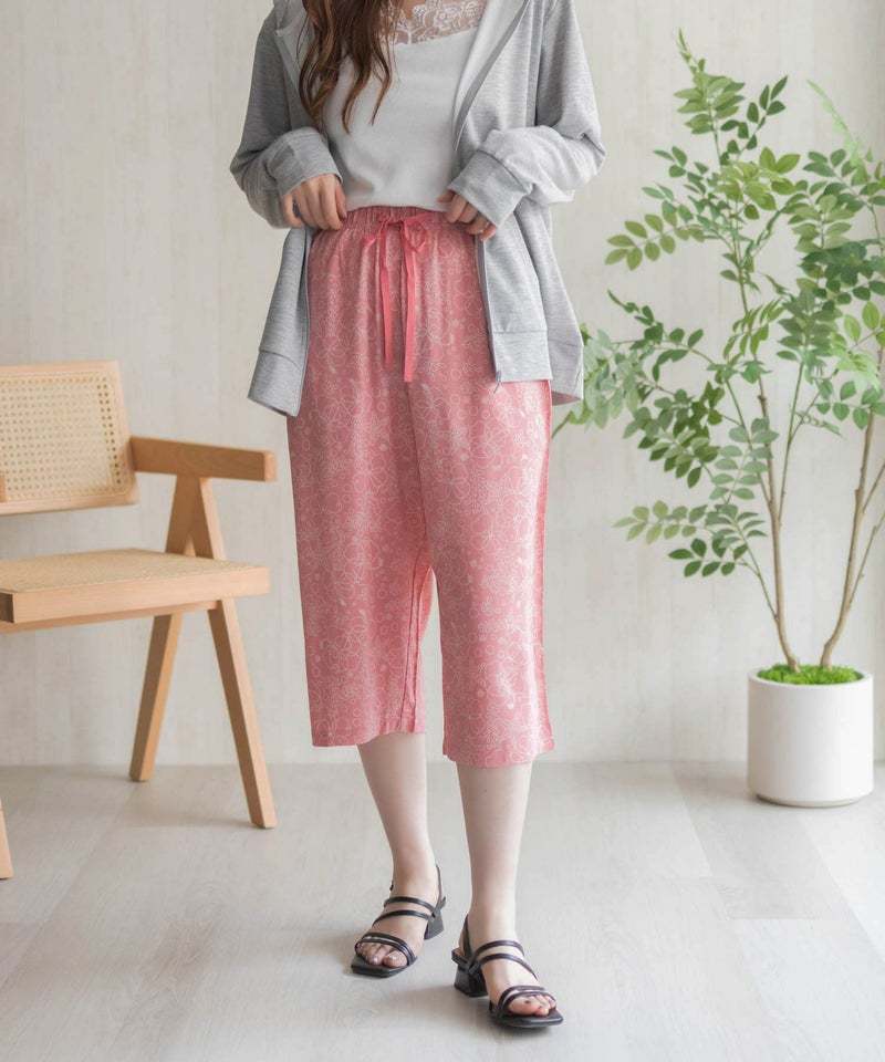 nAvy SARARI レーヨンステテコ フラワー柄 レディース商品画像-12