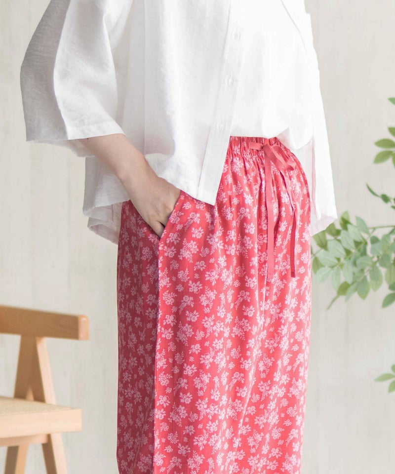 nAvy SARARI レーヨンステテコ フラワー柄 レディース商品画像-16