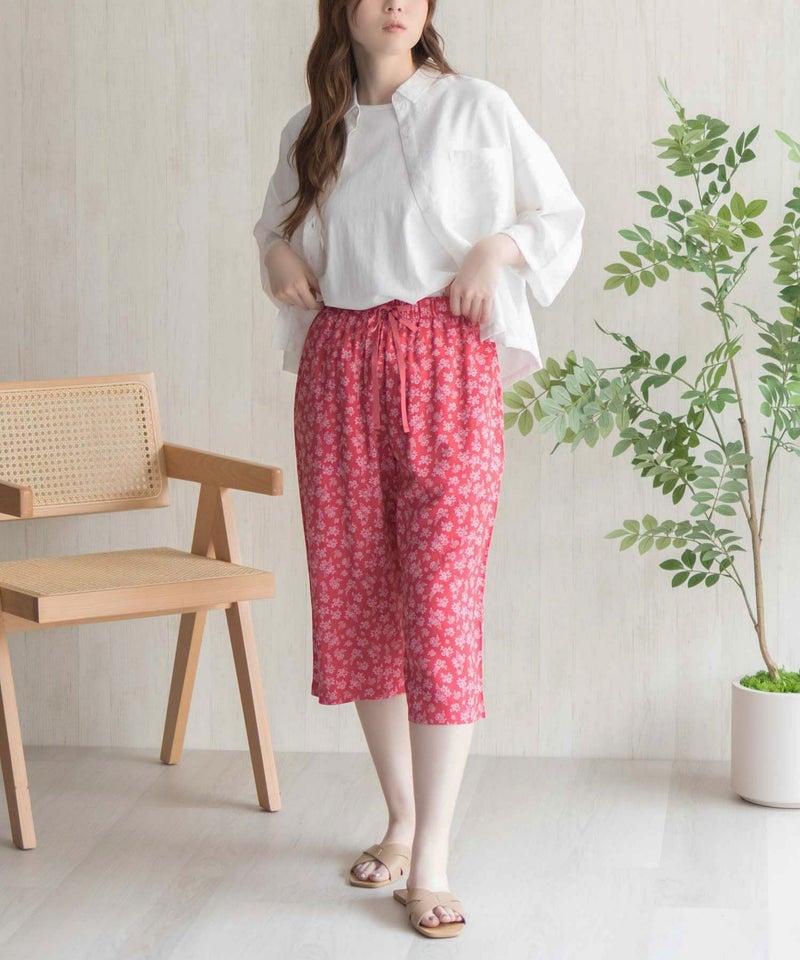 nAvy SARARI  レーヨンステテコ フラワー柄 レディース商品画像-18