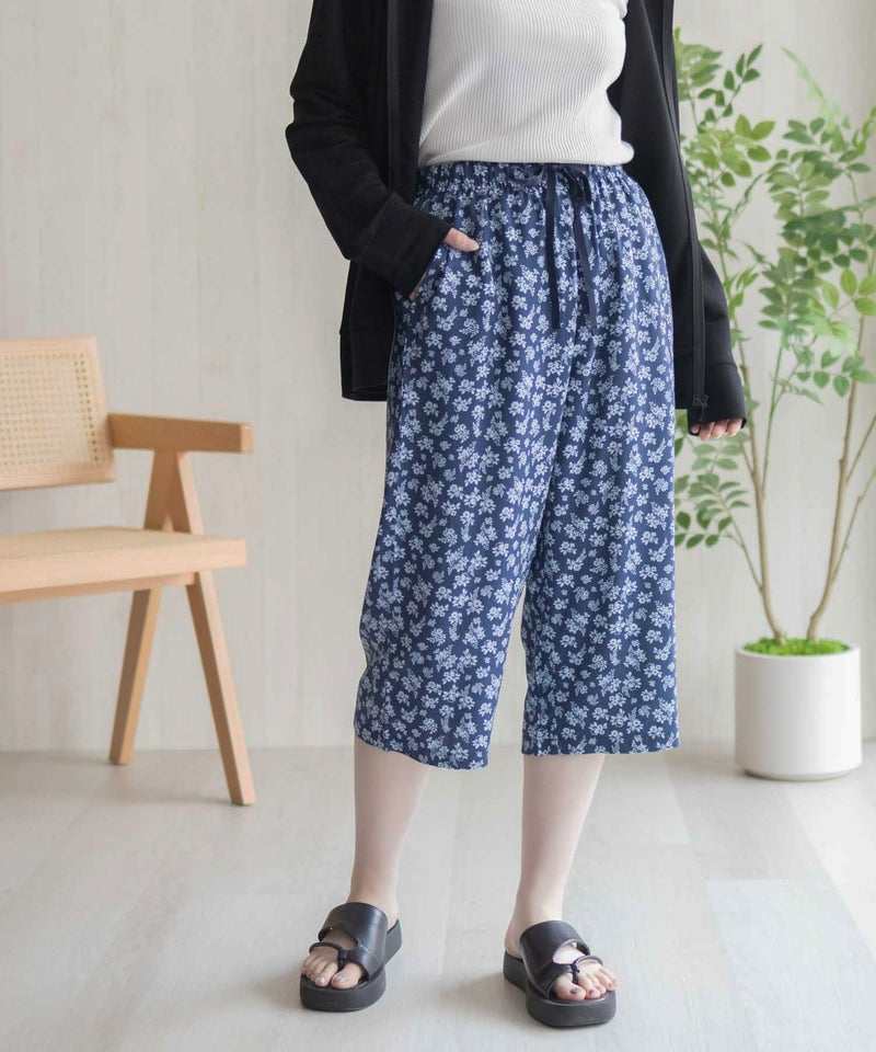 nAvy SARARI レーヨンステテコ フラワー柄 レディース商品画像-19