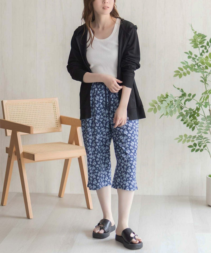 nAvy SARARI レーヨンステテコ フラワー柄 レディース商品画像-22