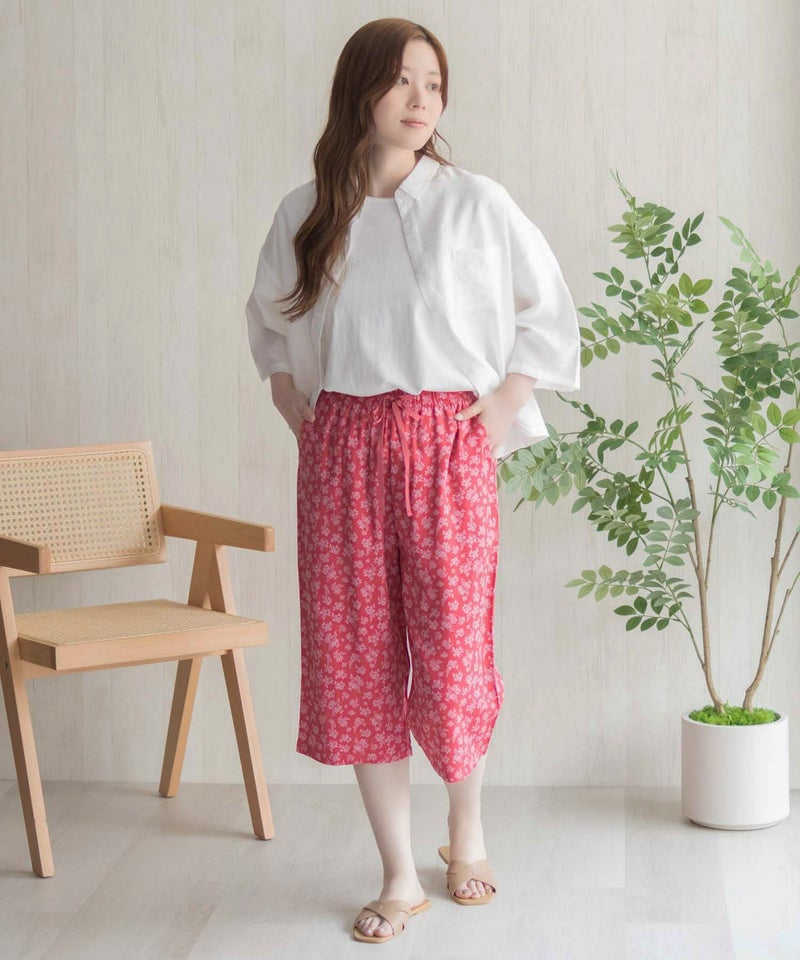 nAvy SARARI レーヨンステテコ フラワー柄 レディース商品画像-39