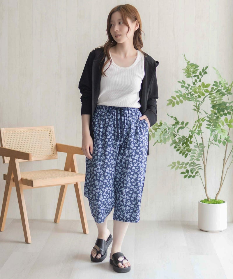 nAvy SARARI レーヨンステテコ フラワー柄 レディース商品画像-40