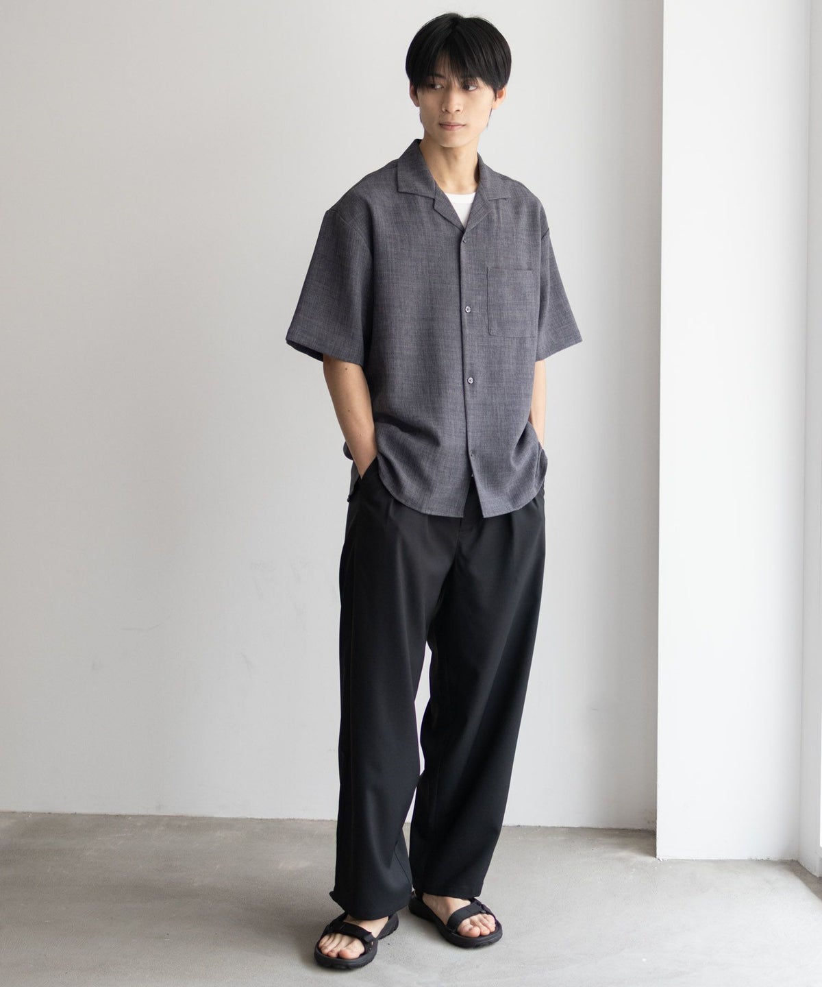 URBAN COLLECTION リネンライクルーズシャツ メンズ