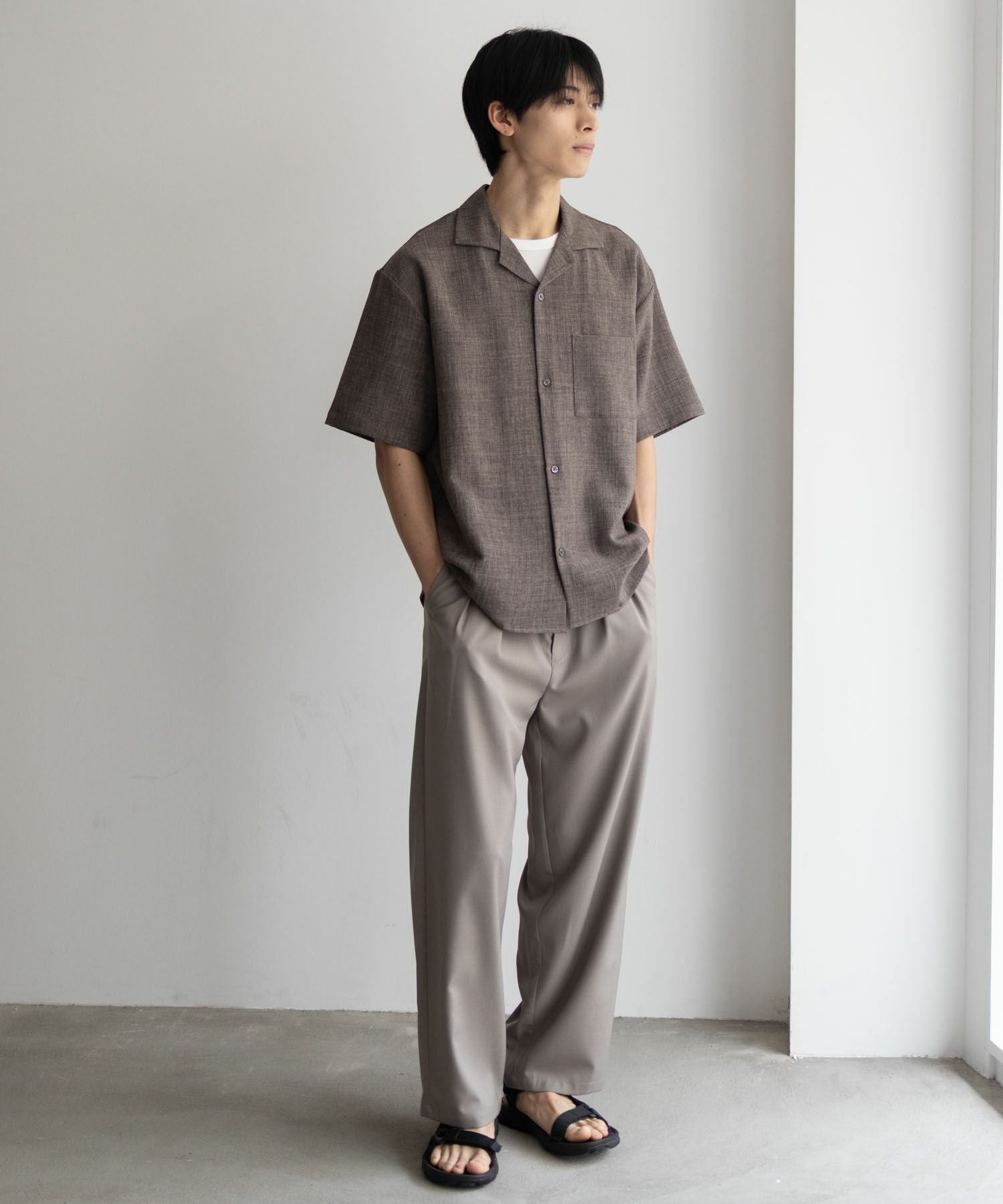 URBAN COLLECTION リネンライクルーズシャツ メンズ