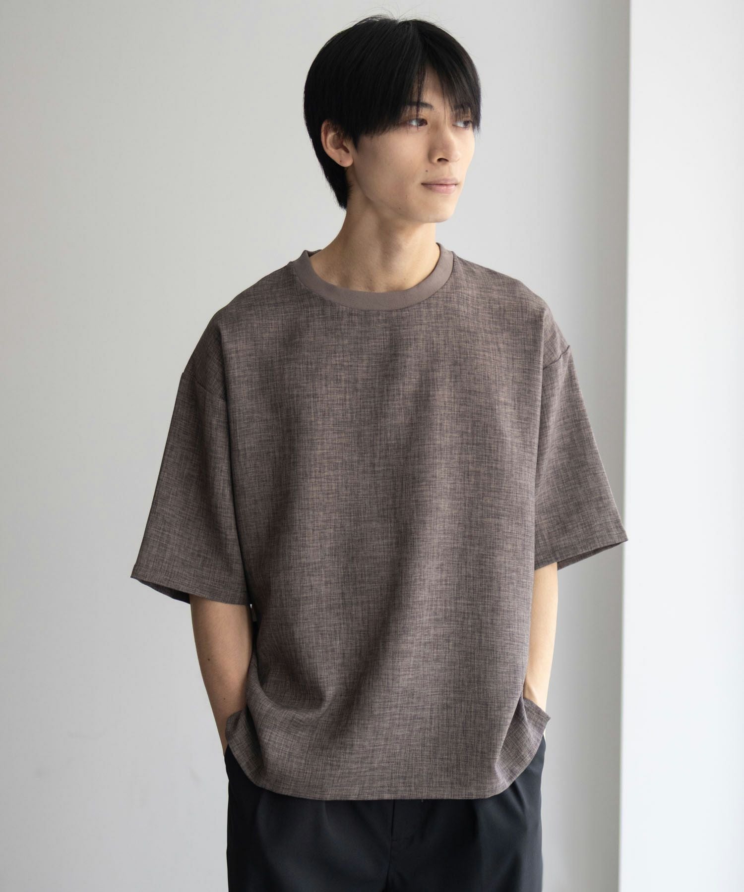 URBAN COLLECTION リネンライクTシャツ メンズ