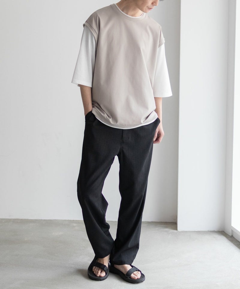 URBAN COLLECTION  カットサッカーベストレイヤードTシャツ メンズ商品画像-10