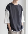 URBAN COLLECTION  カットサッカーベストレイヤードTシャツ メンズ商品サムネイル-11