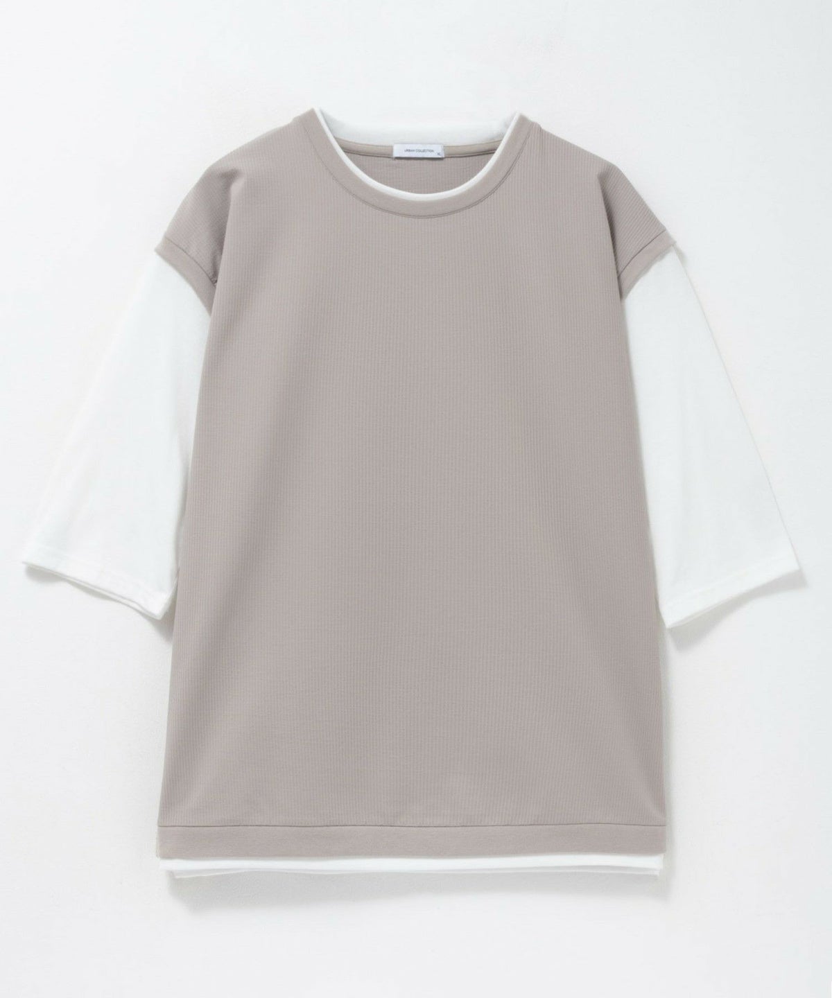 URBAN COLLECTION カットサッカーベストレイヤードTシャツ メンズ