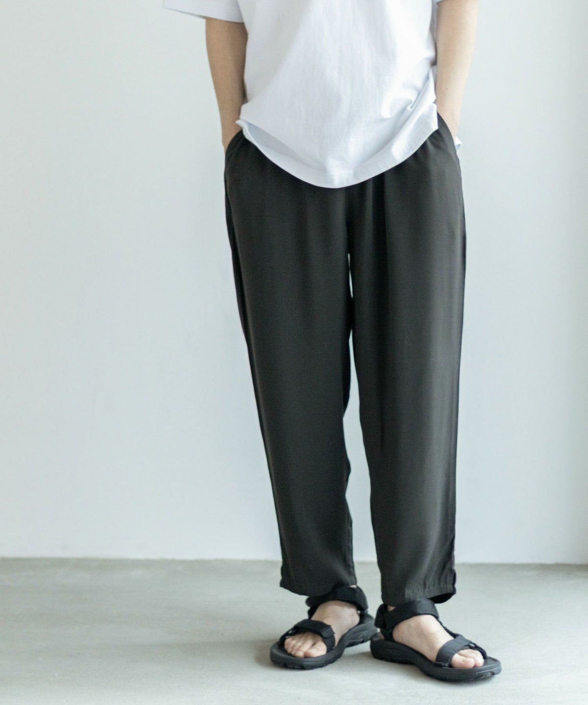 NAVY SARARI レーヨンアンクルパンツ メンズ