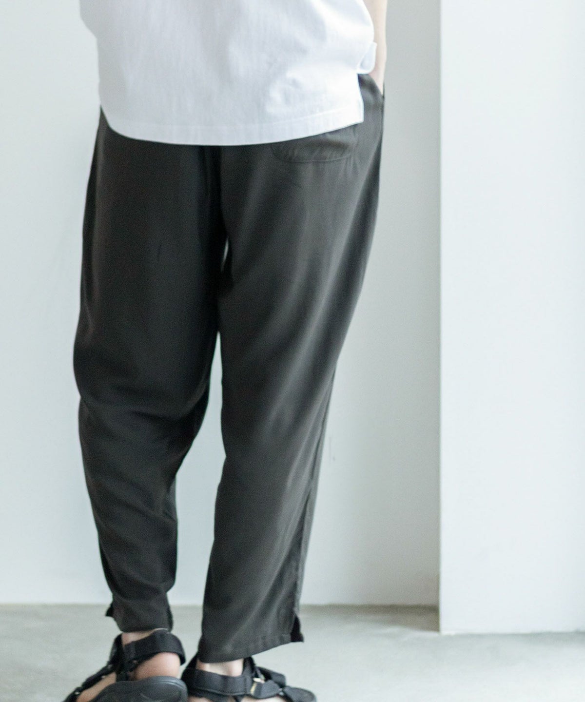 NAVY SARARI レーヨンアンクルパンツ メンズ