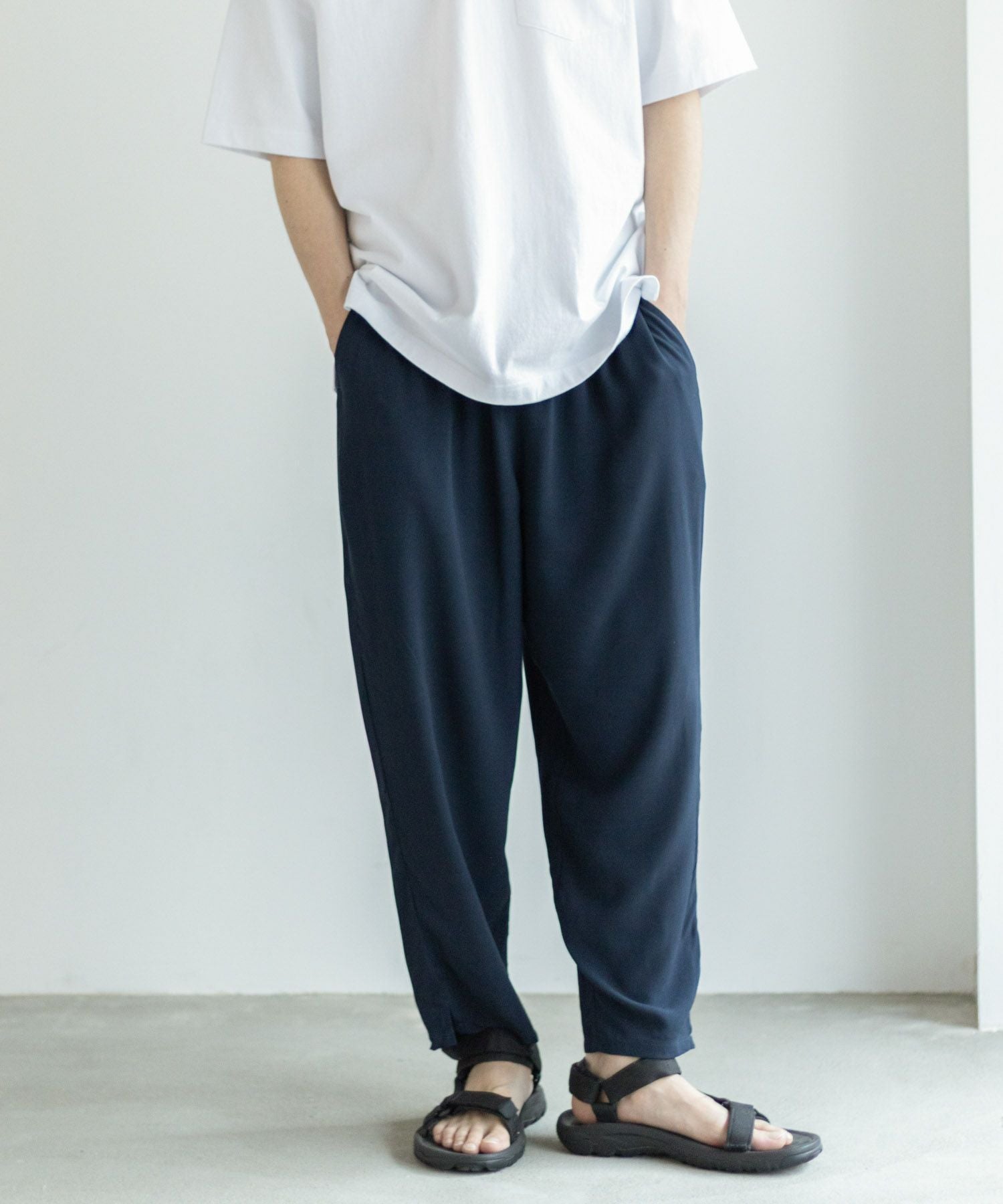 NAVY SARARI レーヨンアンクルパンツ メンズ