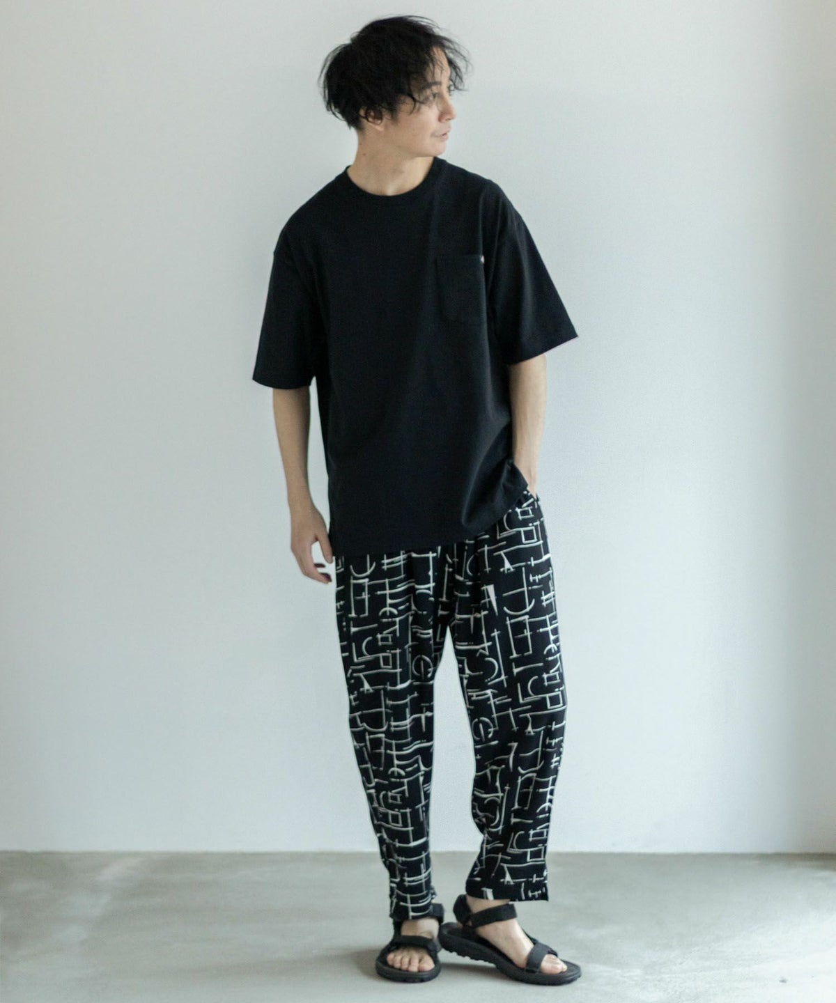 NAVY SARARI レーヨンアンクルパンツ メンズ