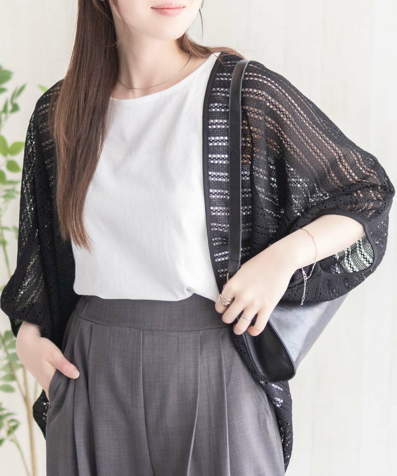 Howdy Marie メッシュレースモモンガカーディガン レディース商品画像-1