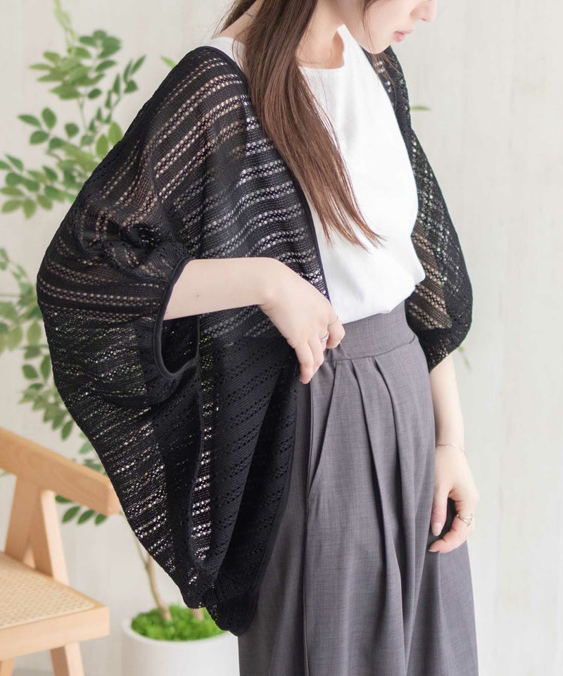 Howdy Marie メッシュレースモモンガカーディガン レディース商品画像-7