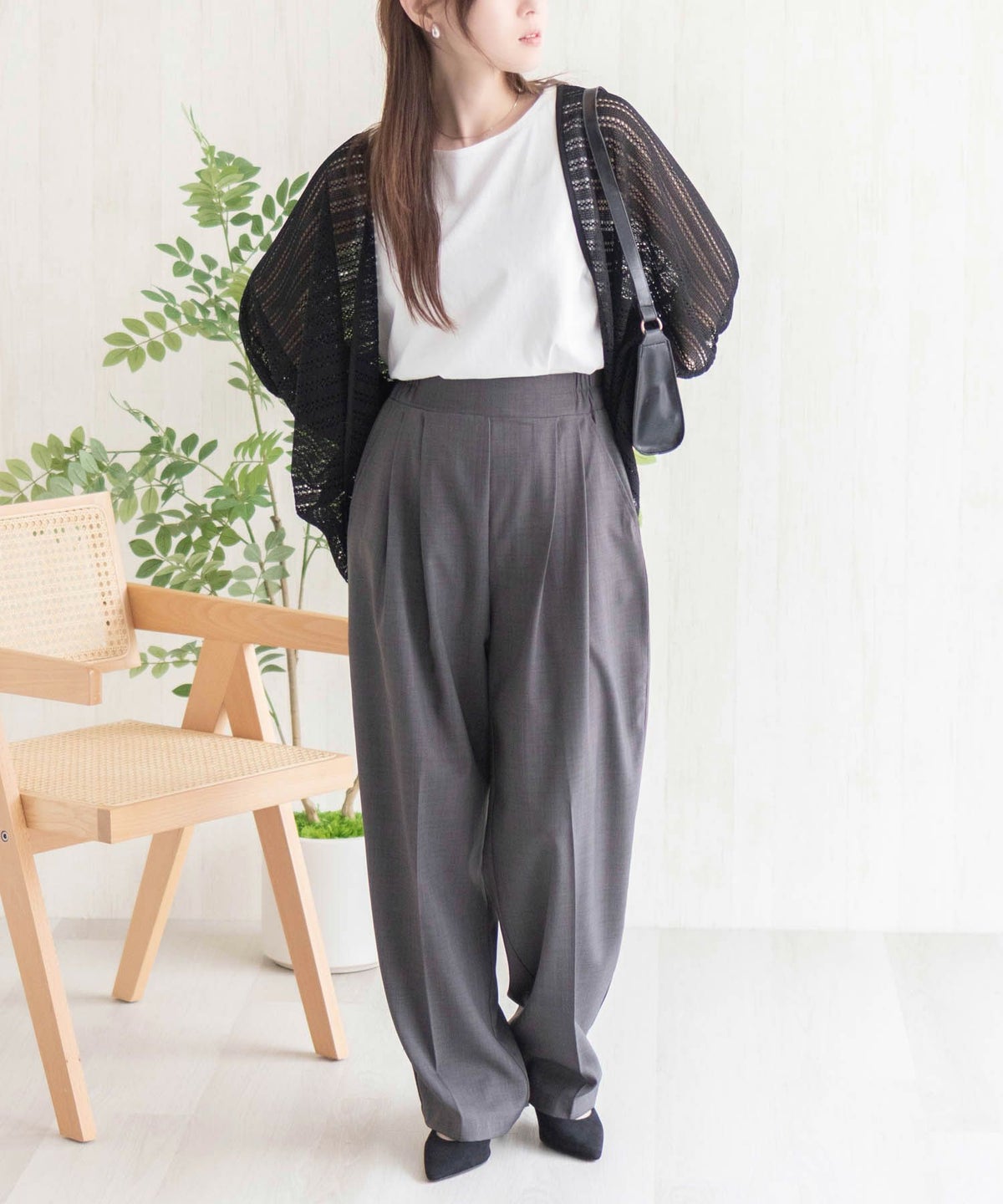 Howdy Marie メッシュレースモモンガカーディガン レディース