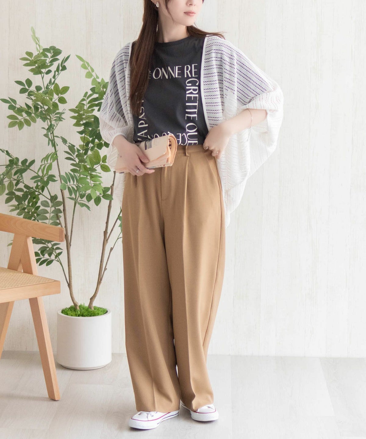 Howdy Marie メッシュレースモモンガカーディガン レディース