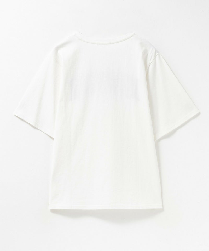 フラワー刺繍カレッジTシャツ レディース メール便 対応商品商品画像-12