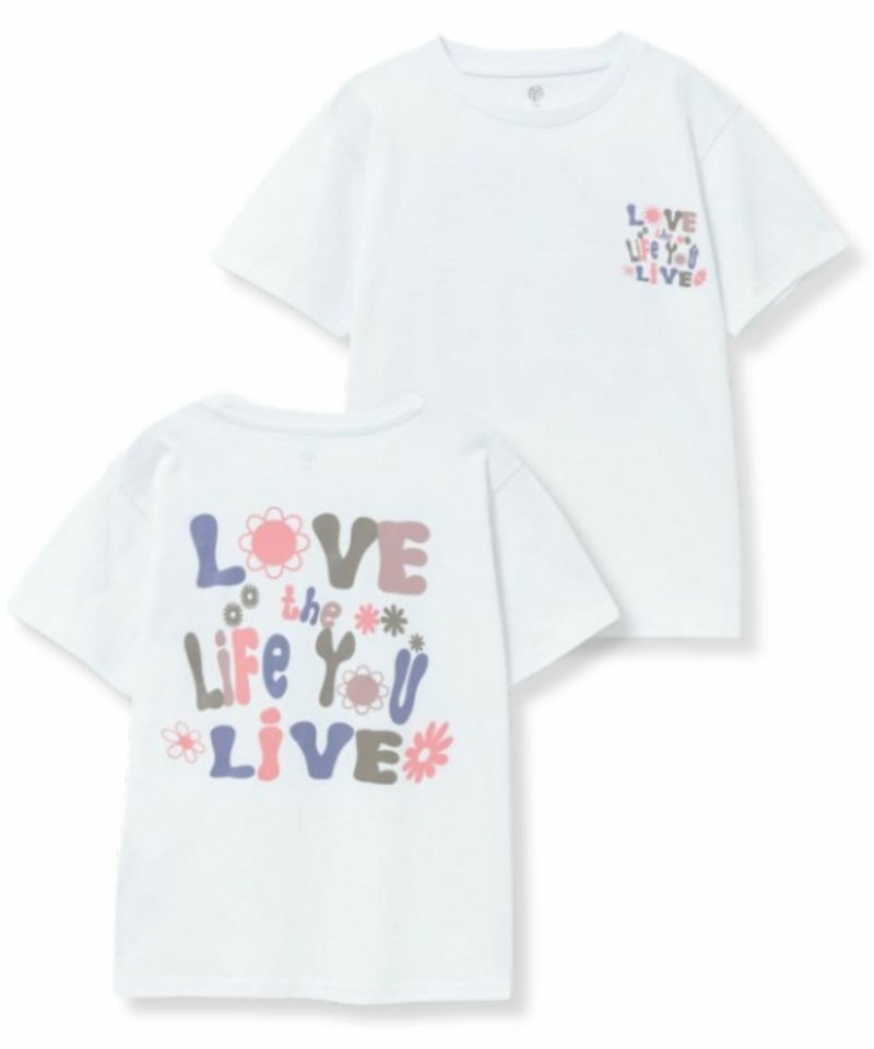 T-GRAPHICS デカロゴ半袖Tシャツ キッズ メール便 対応商品商品画像-1