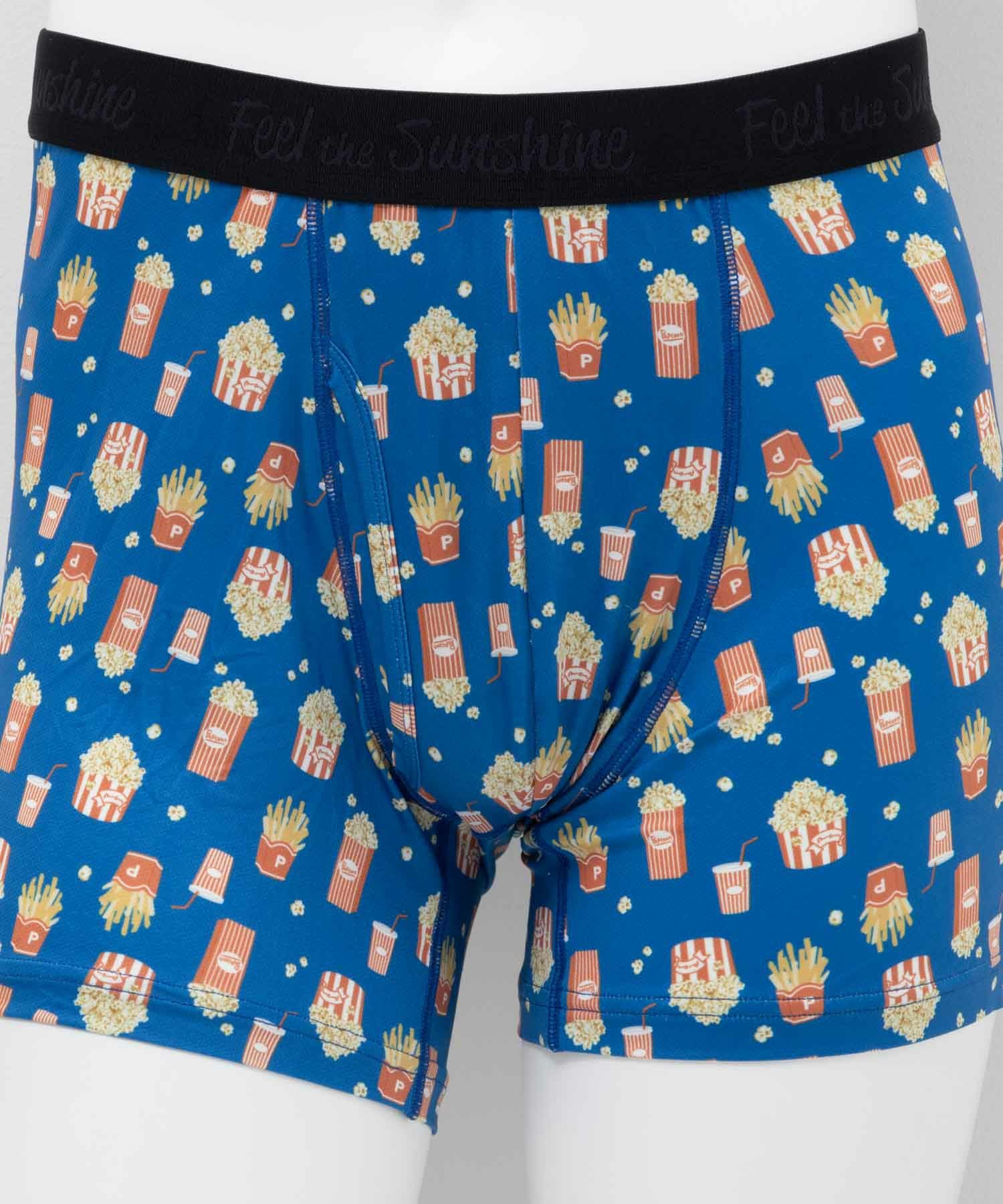 NAVY メッシュボクサーパンツ ポップコーン柄 メンズ