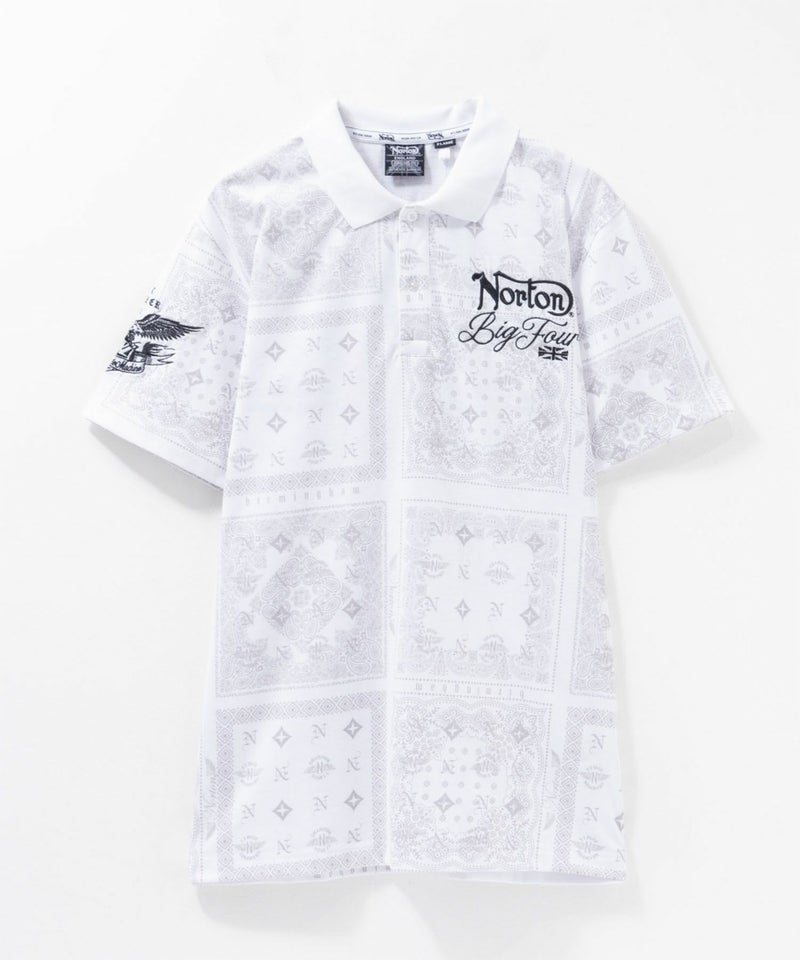 Norton モノグラムバンダナポロシャツ メンズ商品画像-5