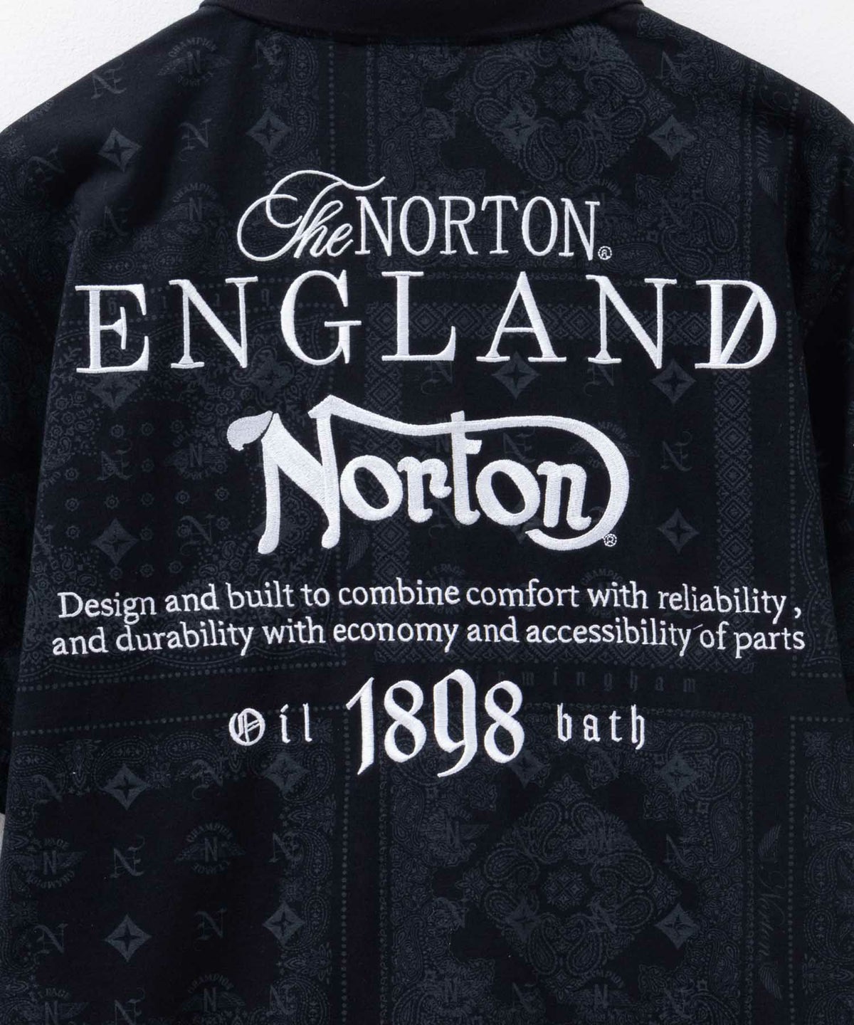 Norton モノグラムバンダナポロシャツ メンズ