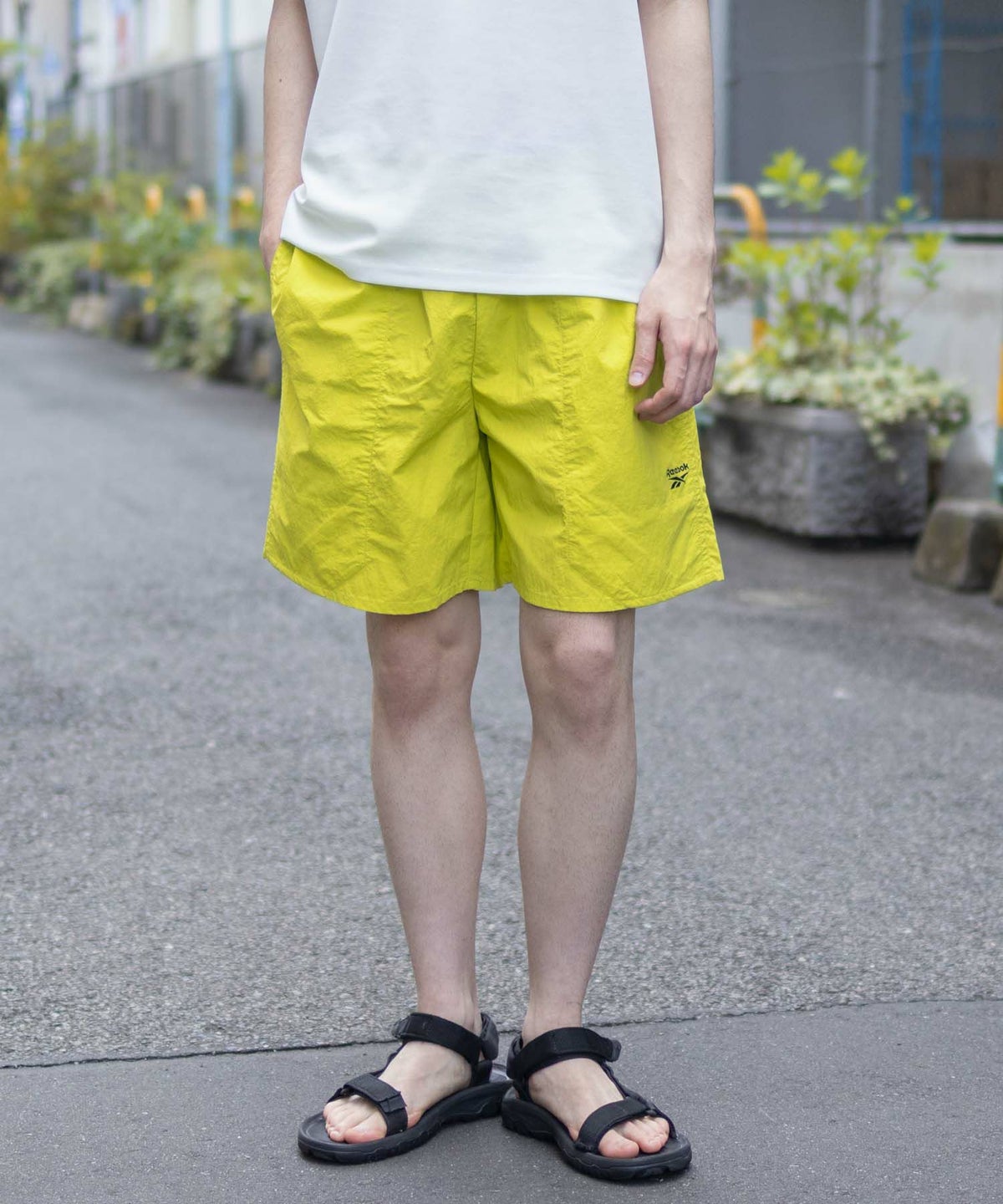 Reebok ナイロンショートパンツ メンズ