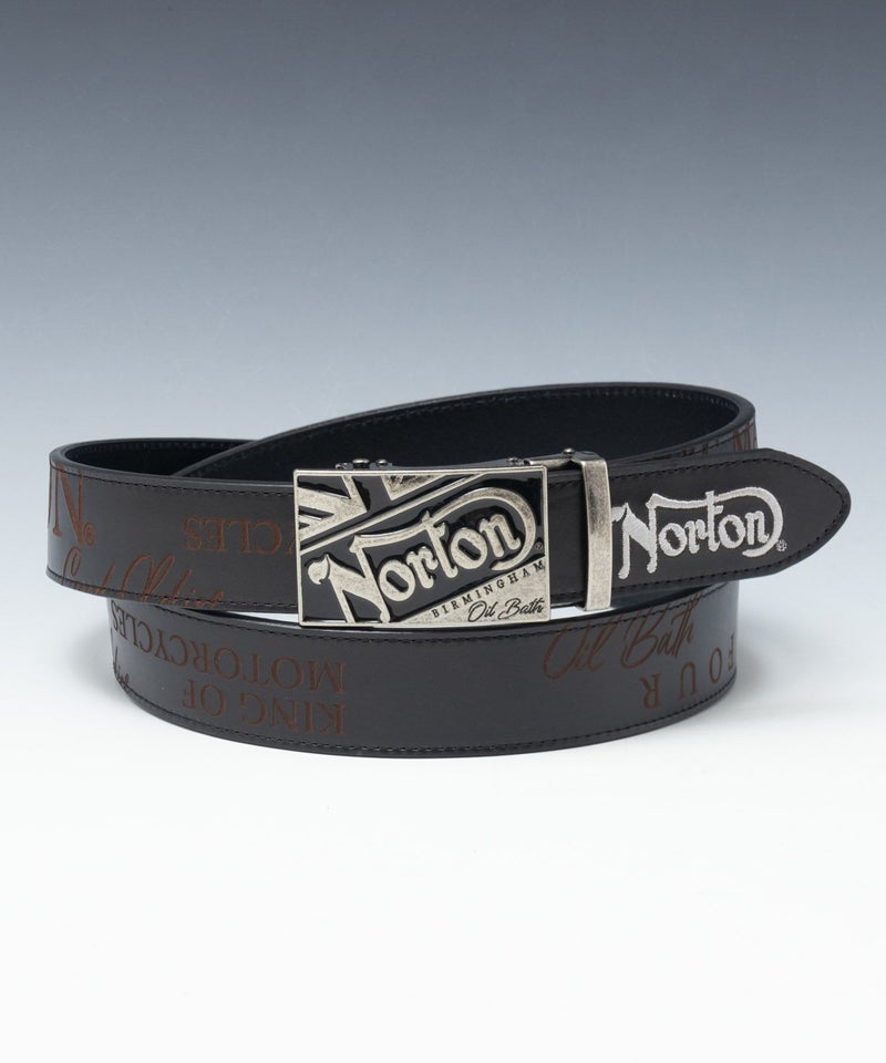 Norton 本革総柄ベルト メンズ商品画像-1
