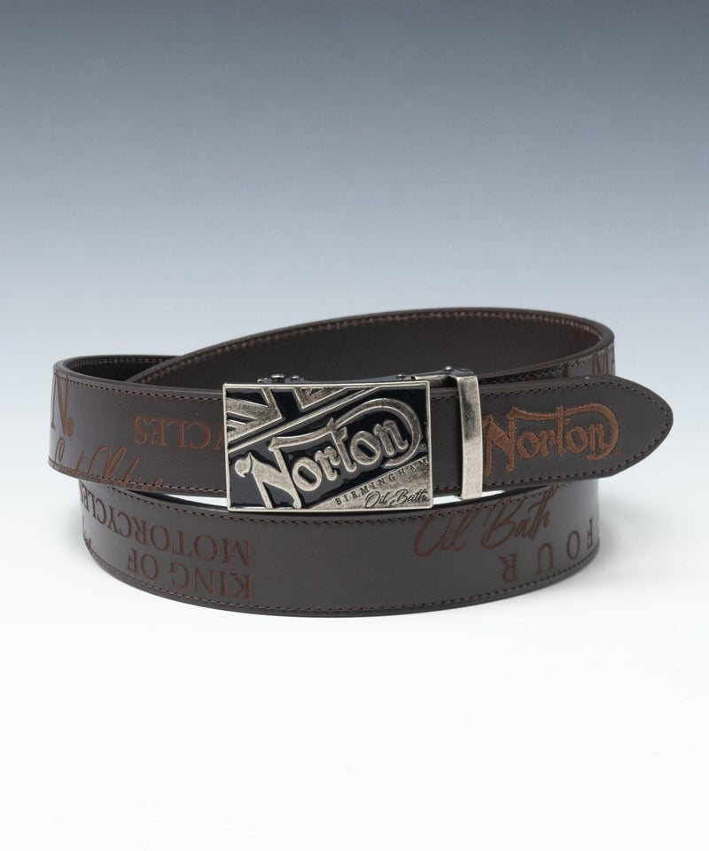 Norton 本革総柄ベルト メンズ商品画像-2