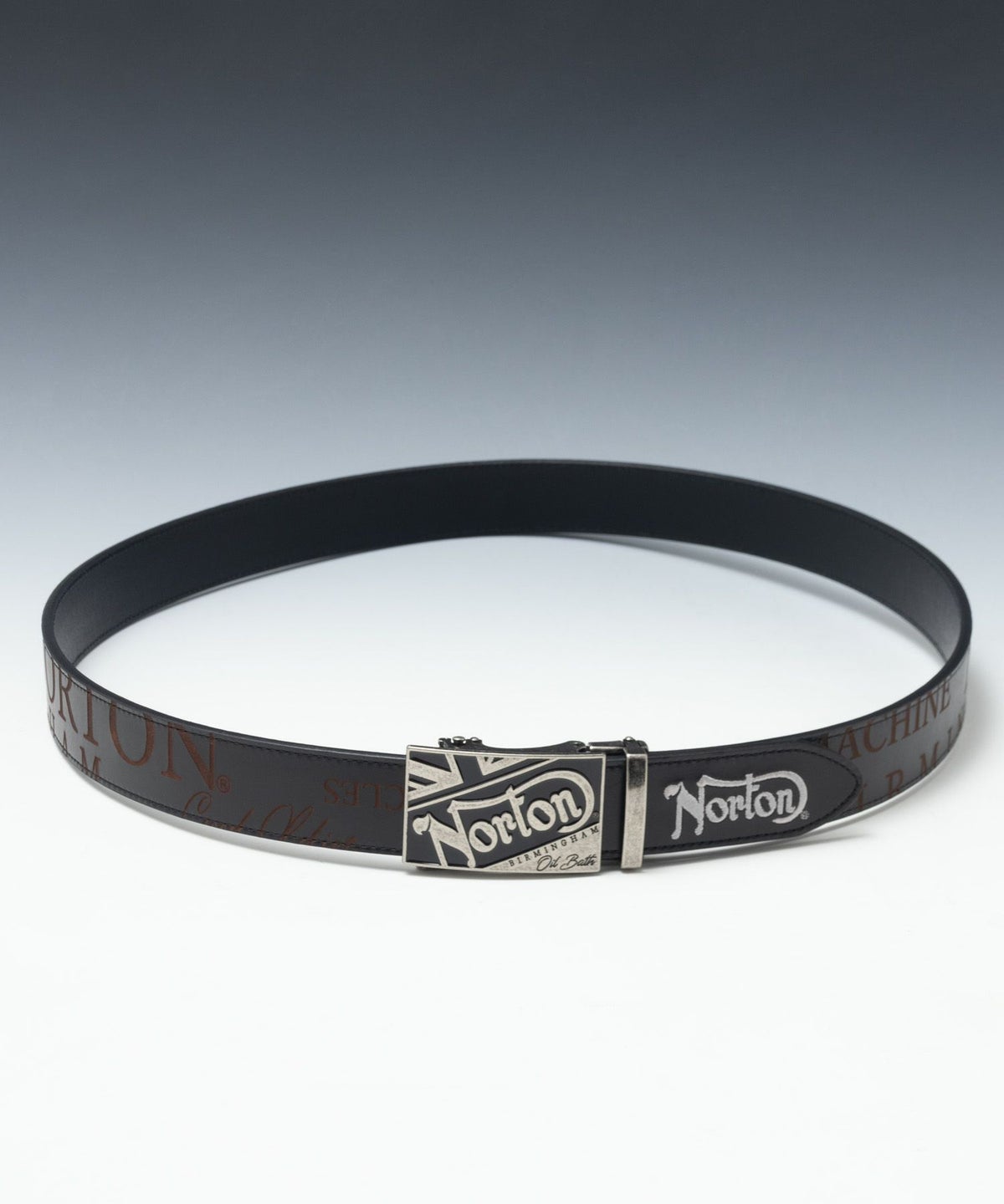 Norton 本革総柄ベルト メンズ