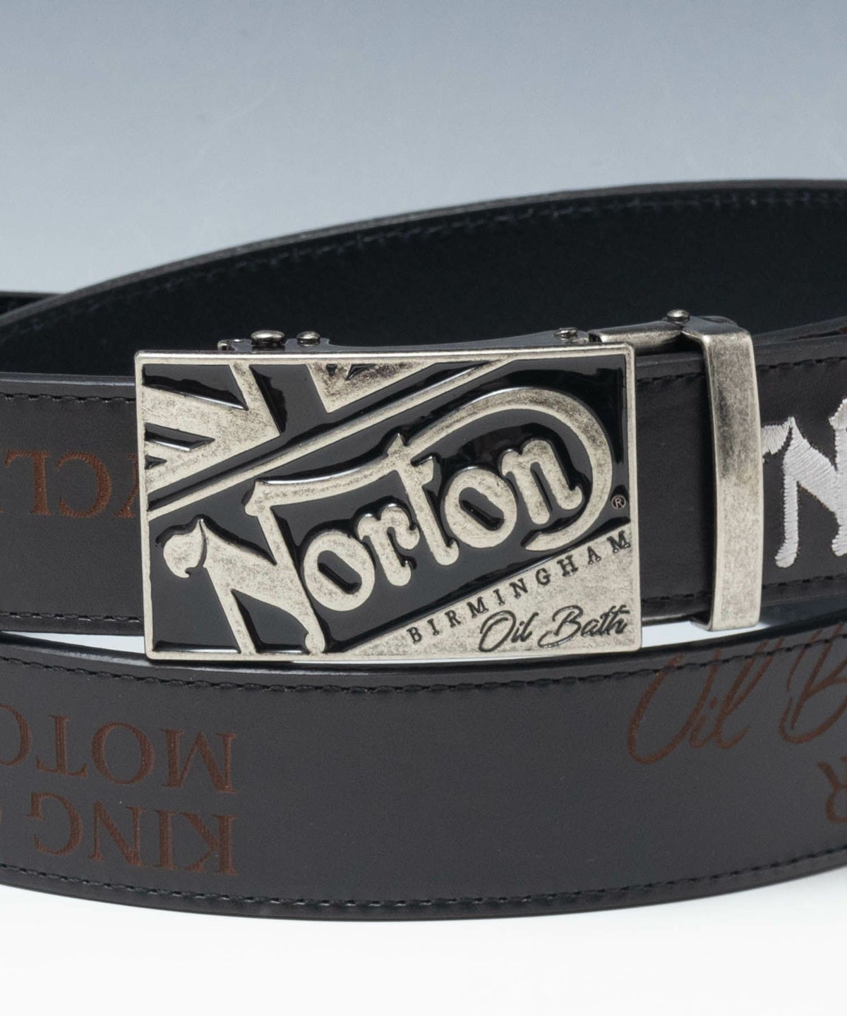 Norton 本革総柄ベルト メンズ