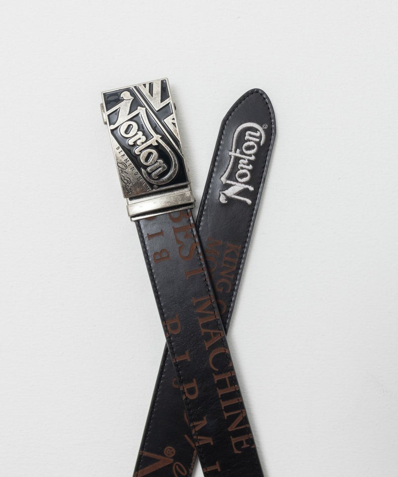 Norton 本革総柄ベルト メンズ商品画像-8