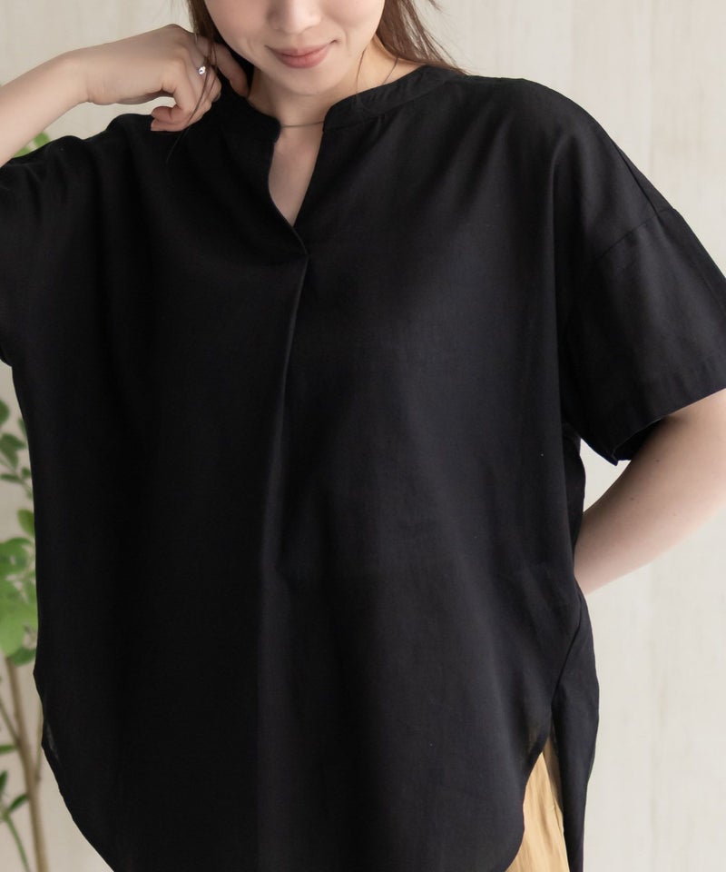 HusHusH 麻混スキッパーブラウス レディース商品画像-10