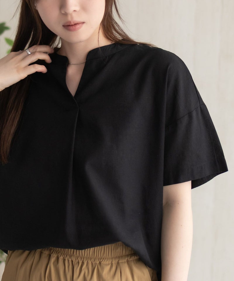 HusHusH  麻混スキッパーブラウス レディース商品画像-12