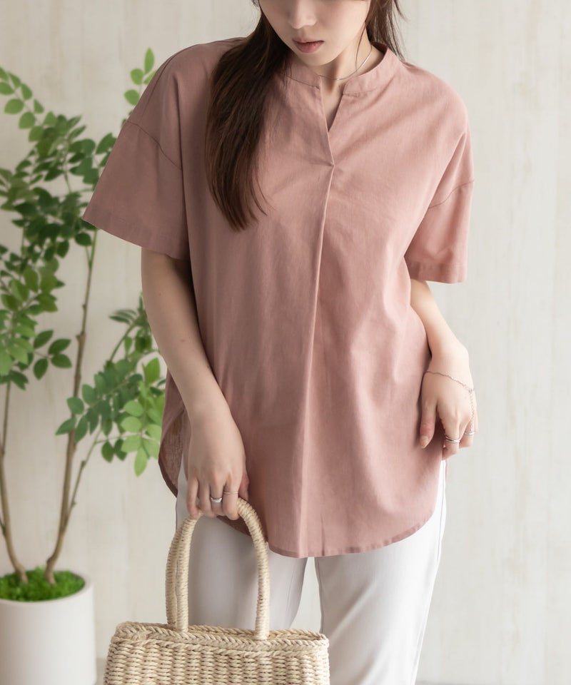 HusHusH 麻混スキッパーブラウス レディース商品画像-17