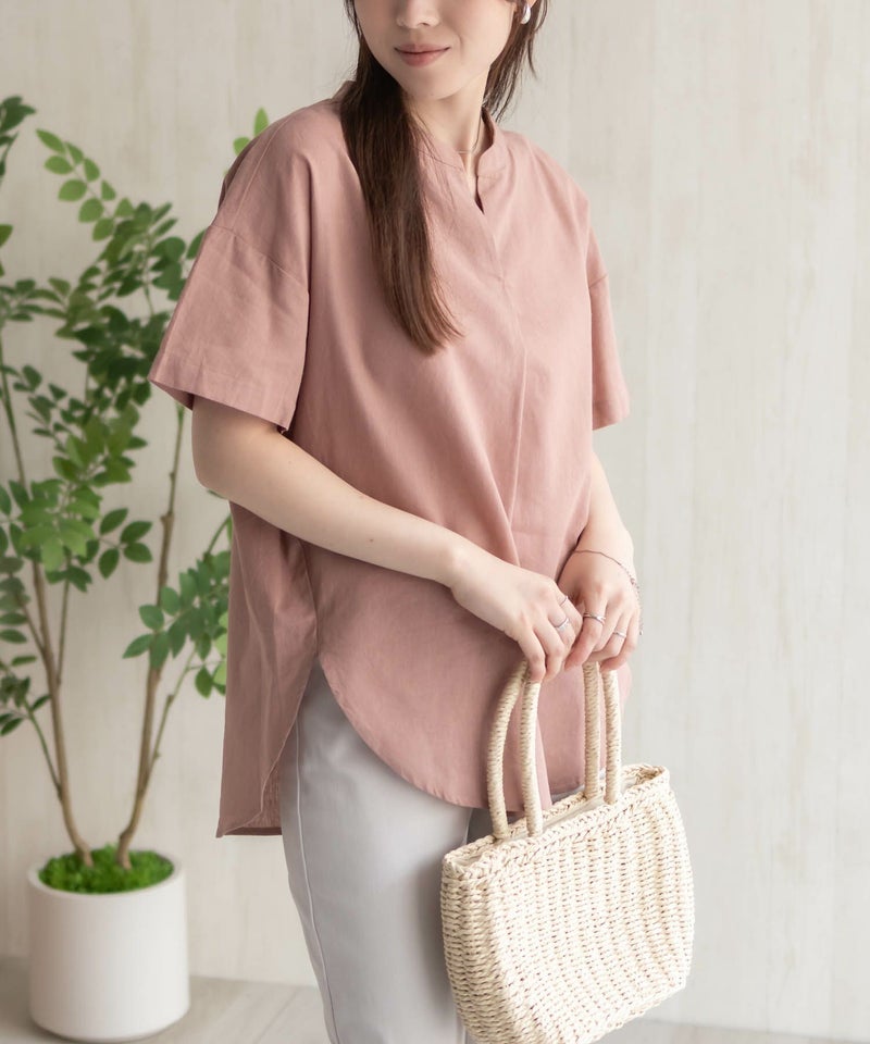 HusHusH 麻混スキッパーブラウス レディース商品画像-18