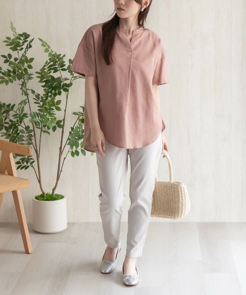 HusHusH 麻混スキッパーブラウス レディース商品画像-20