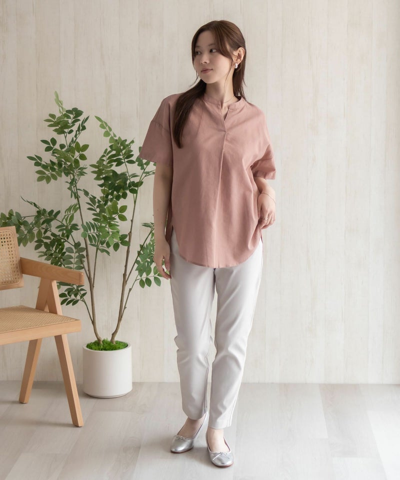 HusHusH 麻混スキッパーブラウス レディース商品画像-32