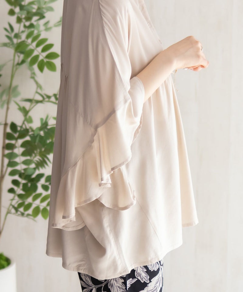 Howdy Marie インドファブリック 袖フリルシャツ レディース商品画像-18