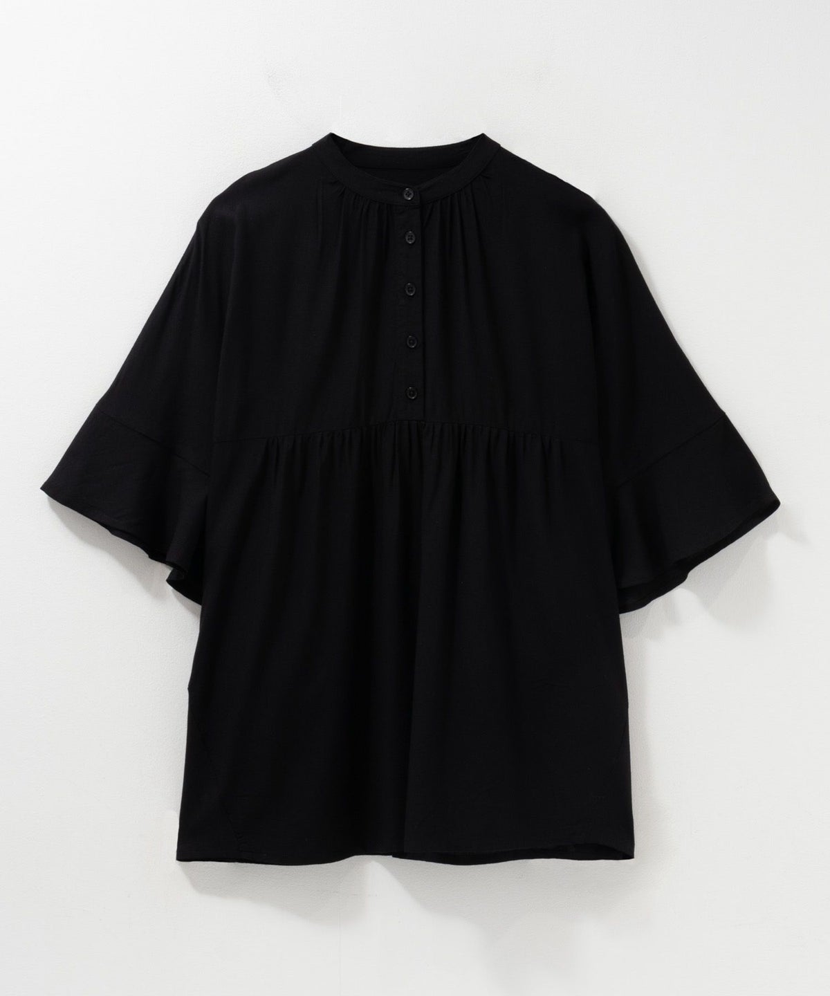 Howdy Marie インドファブリック 袖フリルシャツ レディース