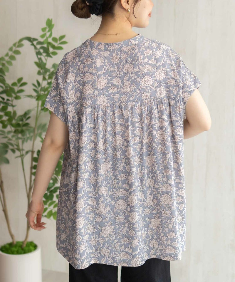 Howdy Marie インドファブリック 切替スキッパーシャツ レディース商品画像-10