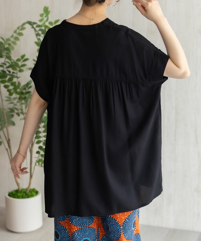 Howdy Marie インドファブリック 切替スキッパーシャツ レディース商品画像-16