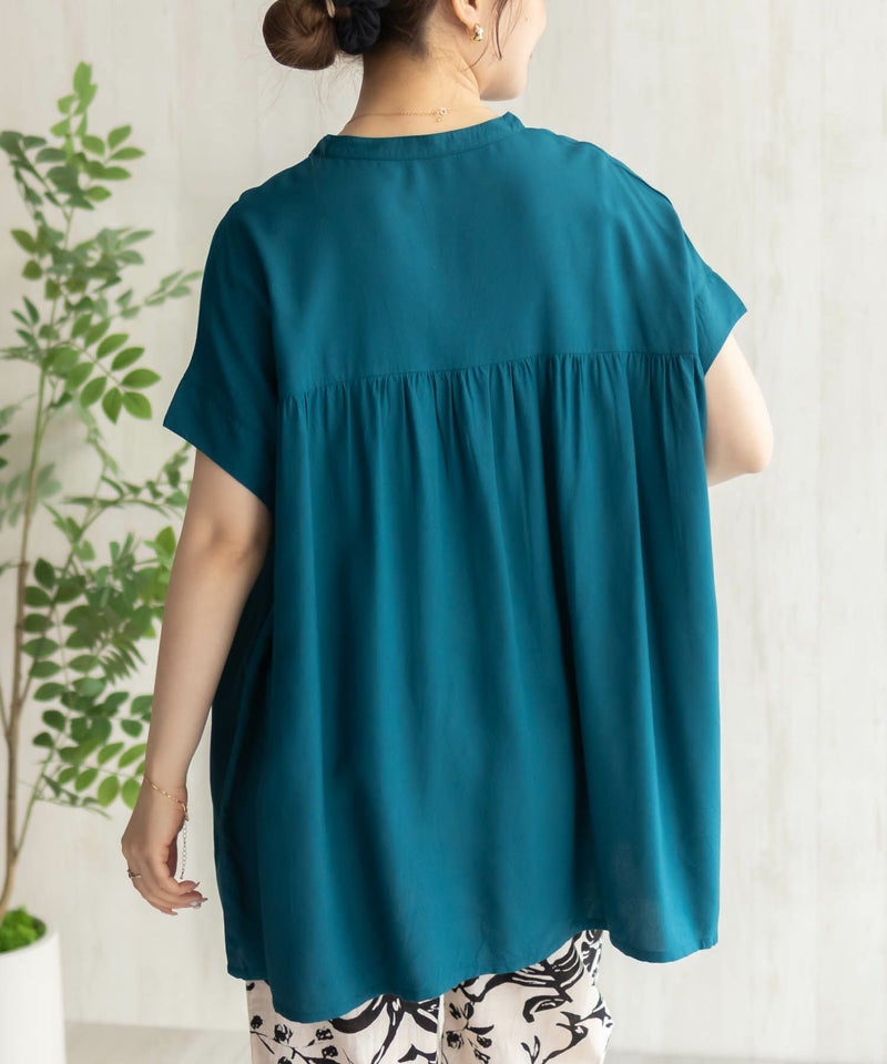 Howdy Marie  インドファブリック 切替スキッパーシャツ レディース商品画像-20