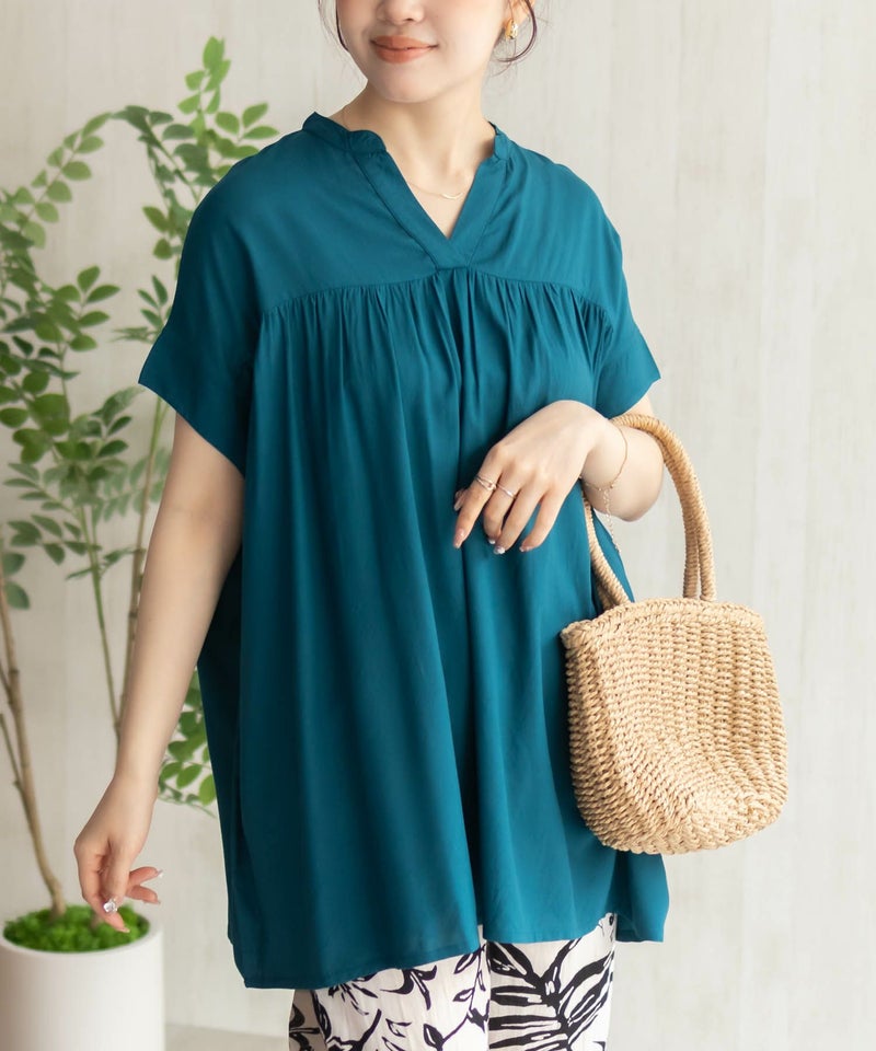 Howdy Marie インドファブリック 切替スキッパーシャツ レディース商品画像-21