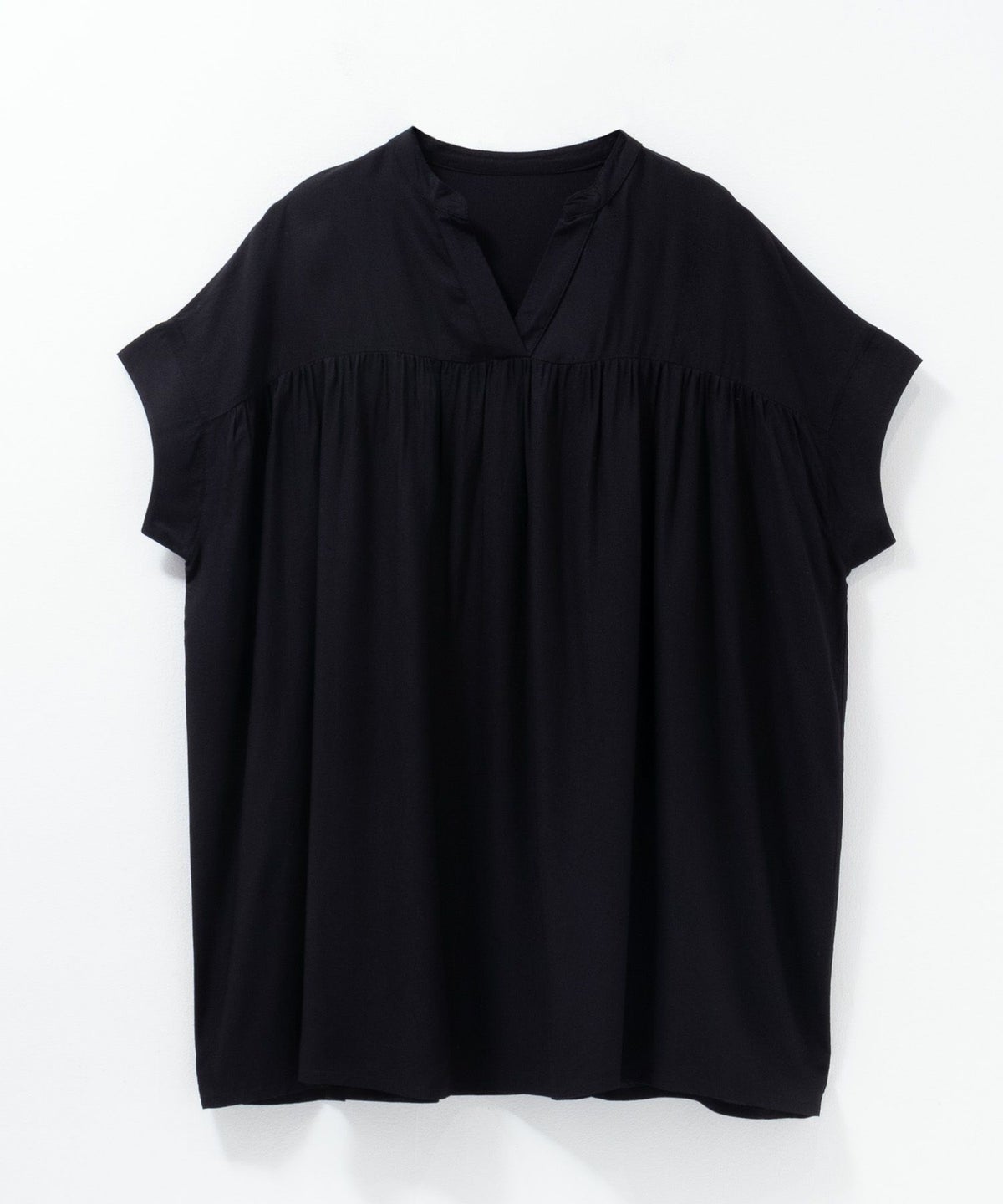 Howdy Marie インドファブリック 切替スキッパーシャツ レディース