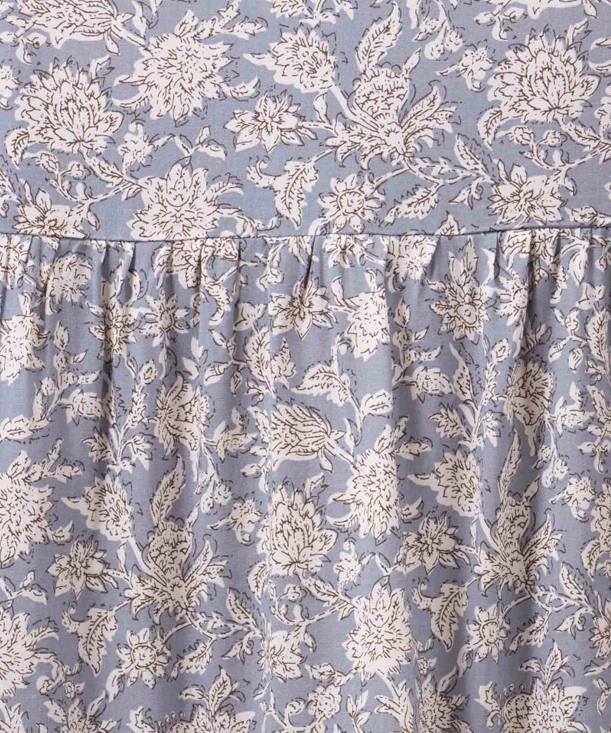 Howdy Marie インドファブリック 切替スキッパーシャツ レディース