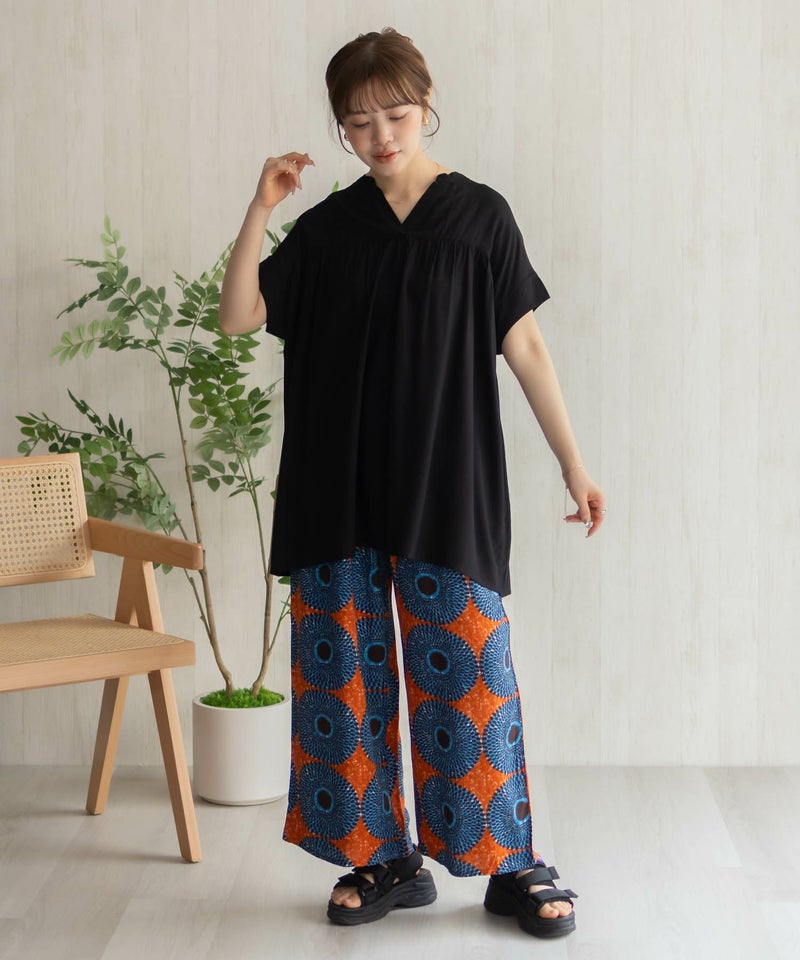 Howdy Marie インドファブリック 切替スキッパーシャツ レディース商品画像-34