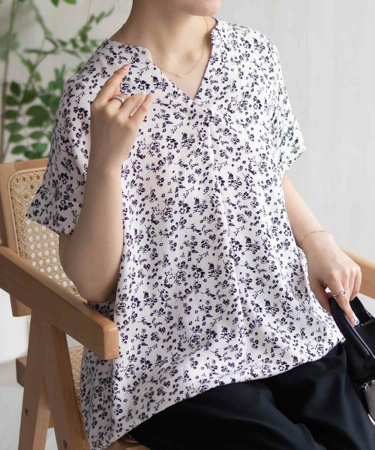 Howdy Marie インドファブリック スキッパーシャツ レディース